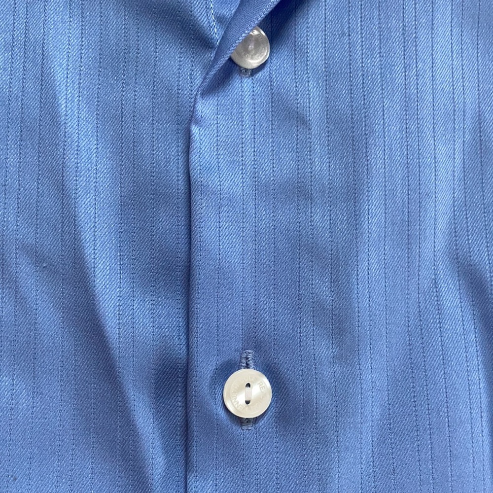 Kenneth Cole Blue Button Down Collared Shirt - image 4